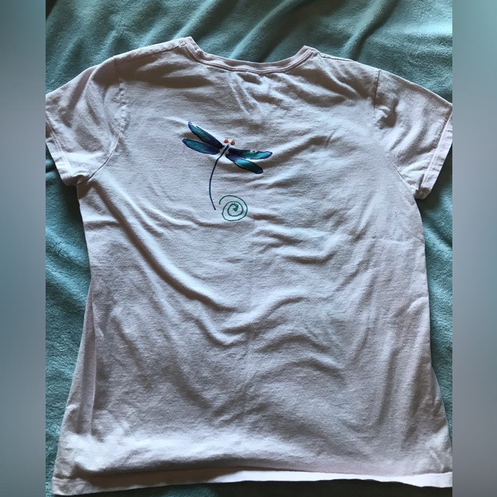 Hand Painted Iris Tee - Picture 2 of 8